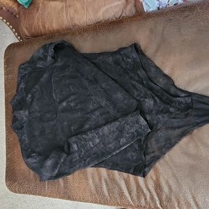 Womens size medium body lace turtle neck black bodysuit